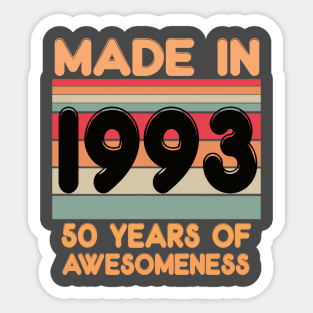 Made In 1993 Sticker